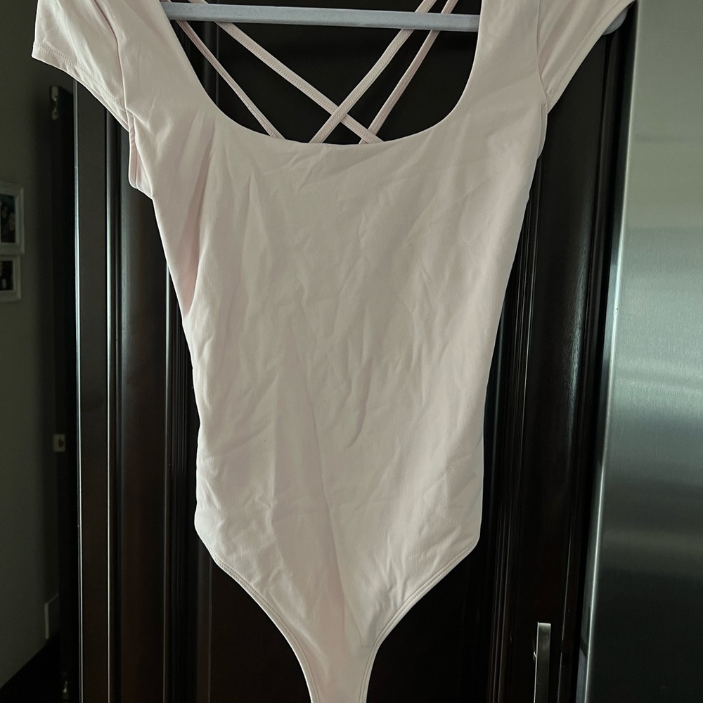 Garage Light Pink Crisscross Bodysuit